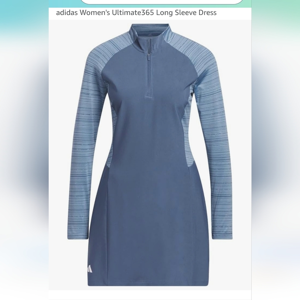 Adidas Women's Golf Blue Long Sleeve Dress